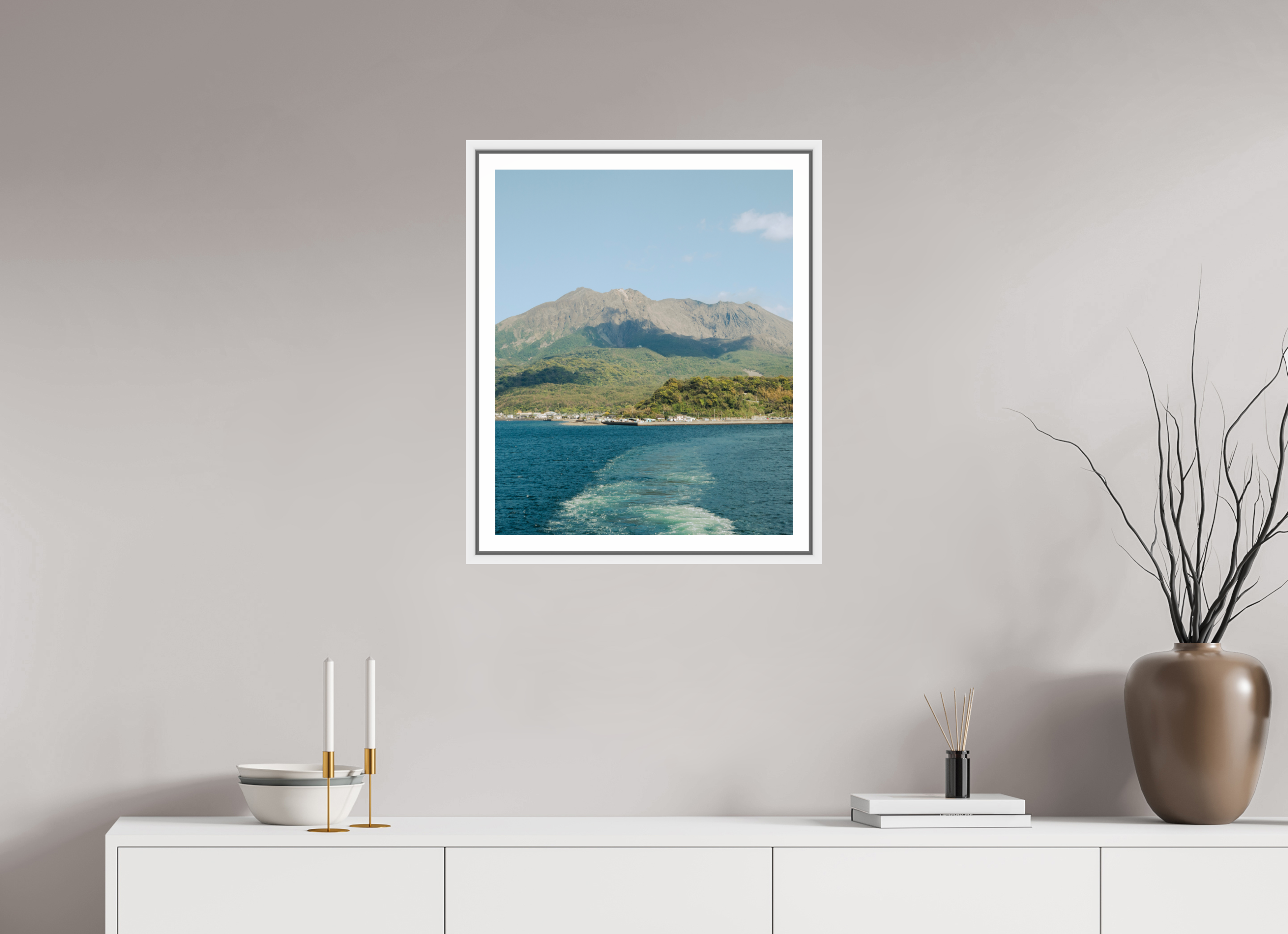 Sakurajima Island from a ferry