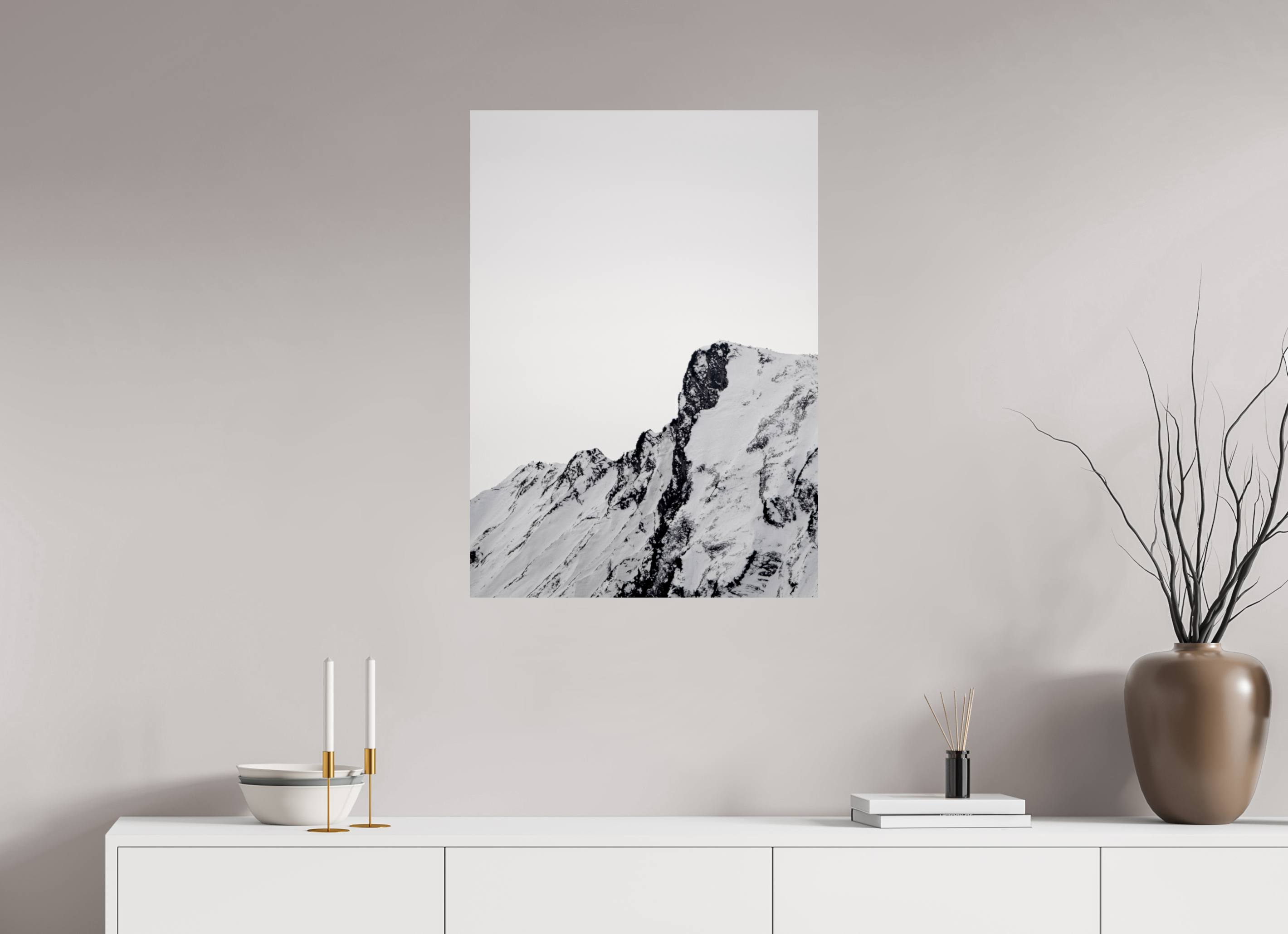60 x 84 cm, Unframed Photo Print On Fuji Crystal DP II The snowy alps