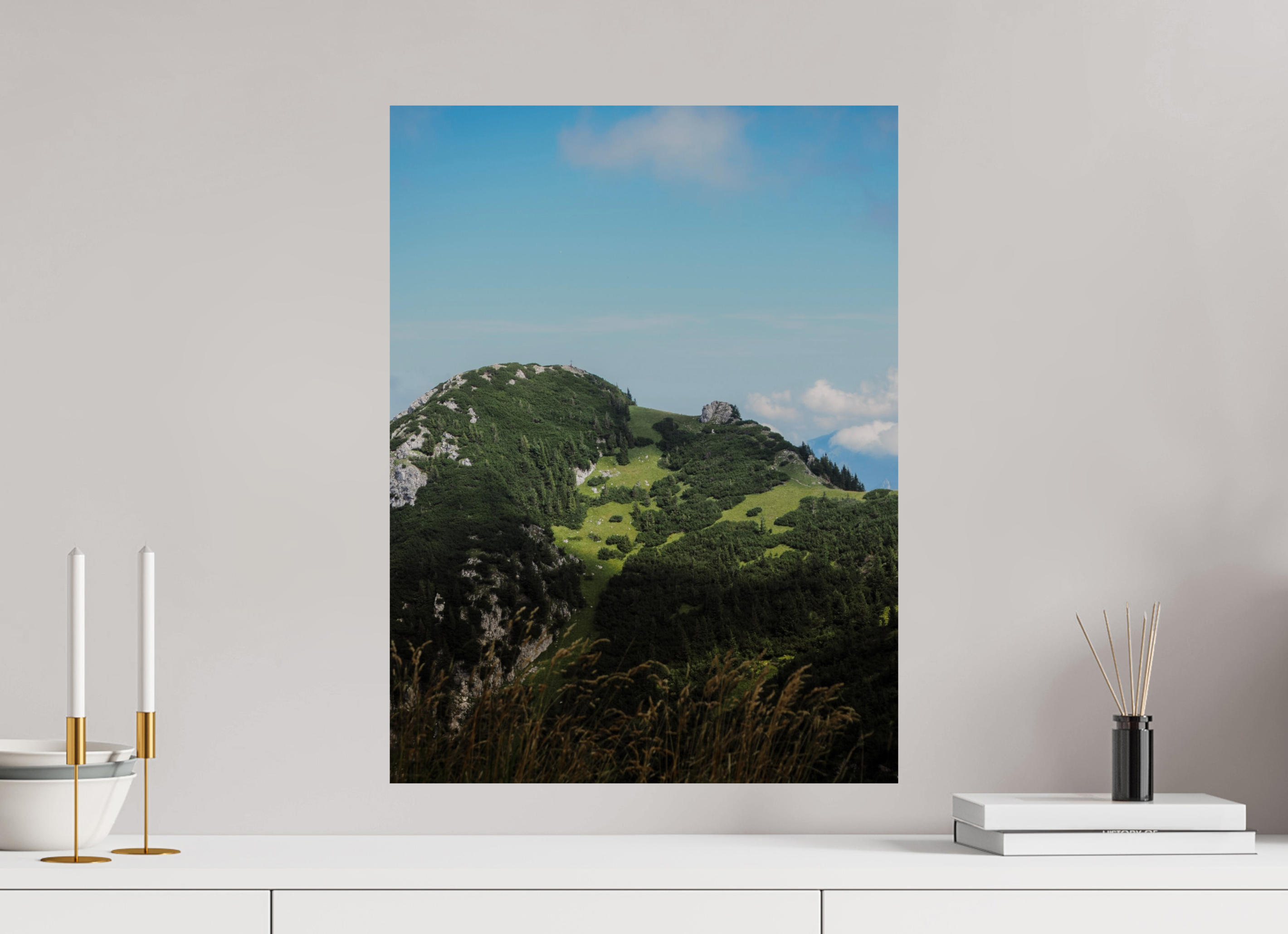 45 x 60 cm, Unframed Photo Print On Fuji Crystal DP II A cloud over the alps