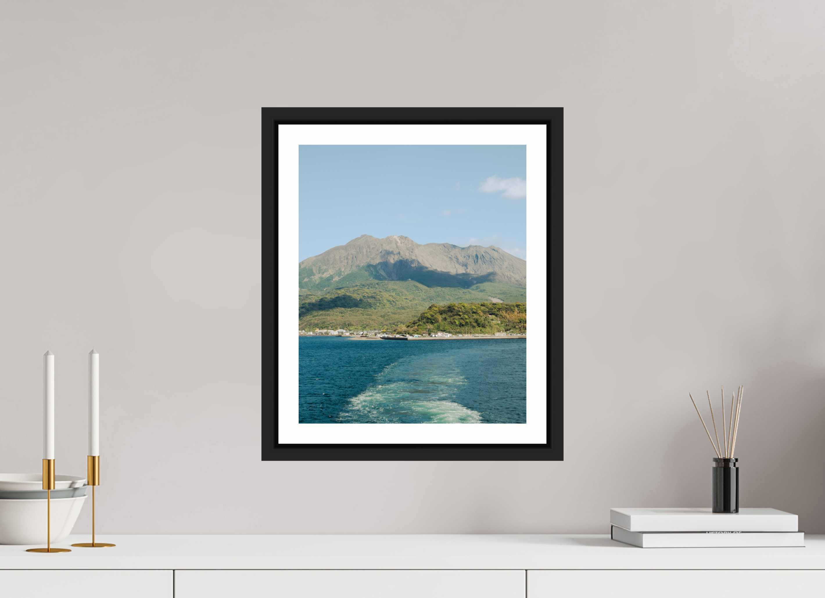 Sakurajima Island from a ferry