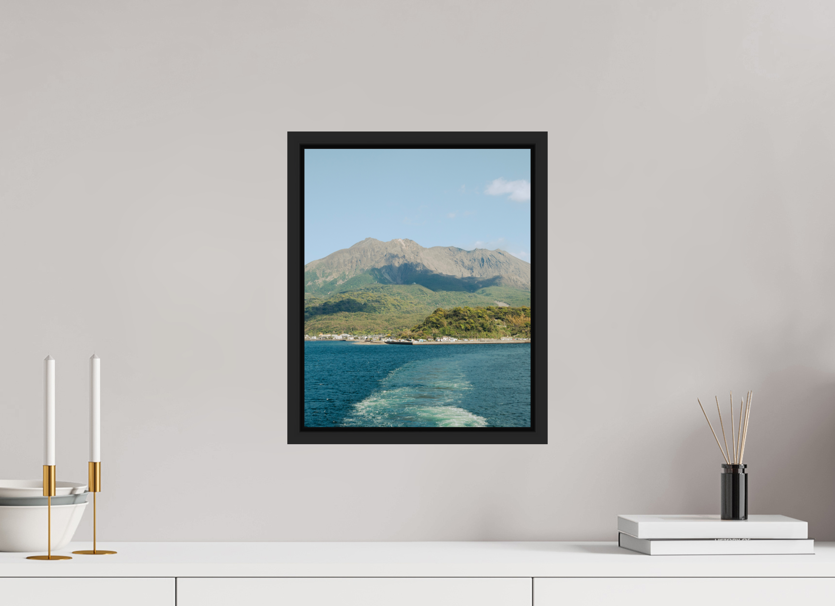 Sakurajima Island from a ferry