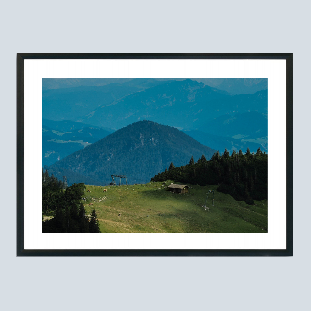 28 x 21 cm, Unframed Photo Print On Fuji Crystal DP II A hut on Wendelstein