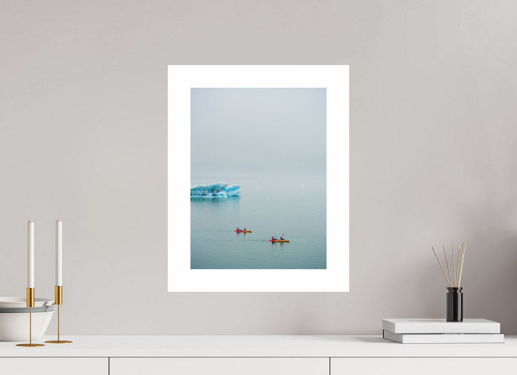30 x 40 cm, Fuji Crystal DP II 5cm white border Two canoes