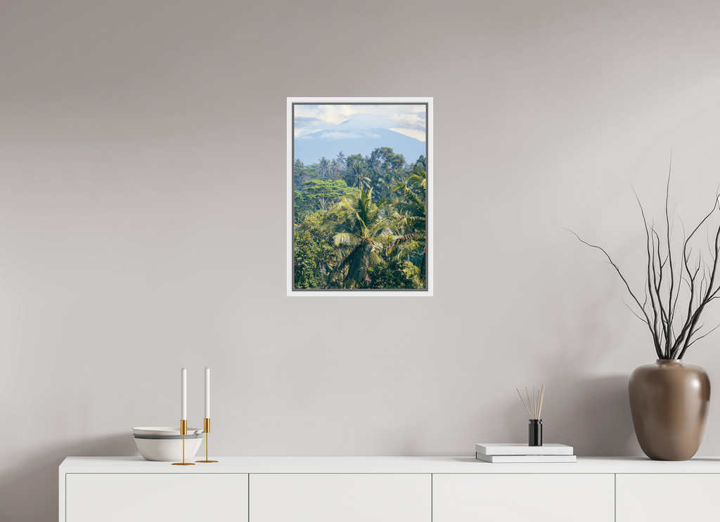 40 x 56 cm, Framed white fullbleed Onlooking the mountains