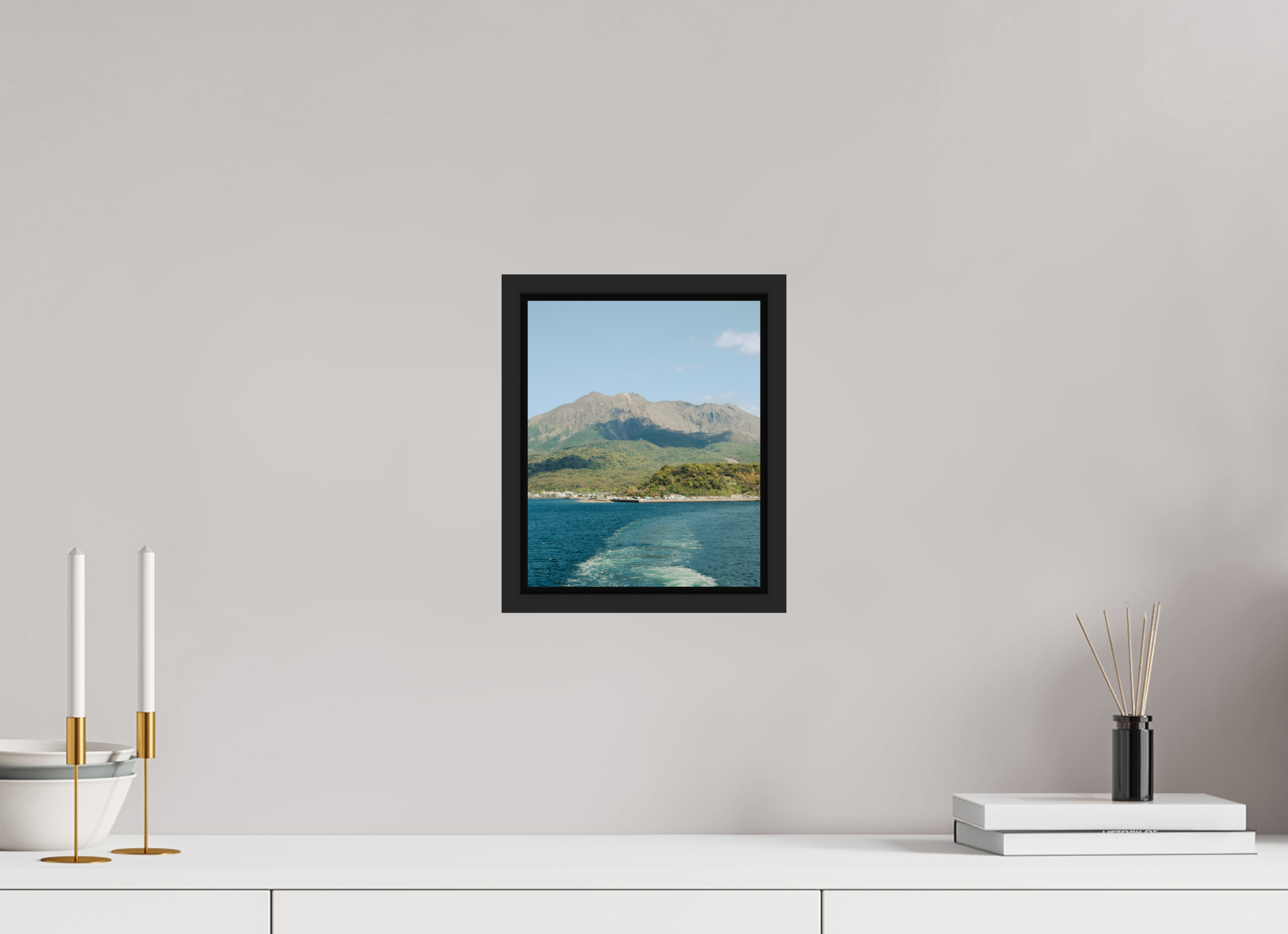 Sakurajima Island from a ferry