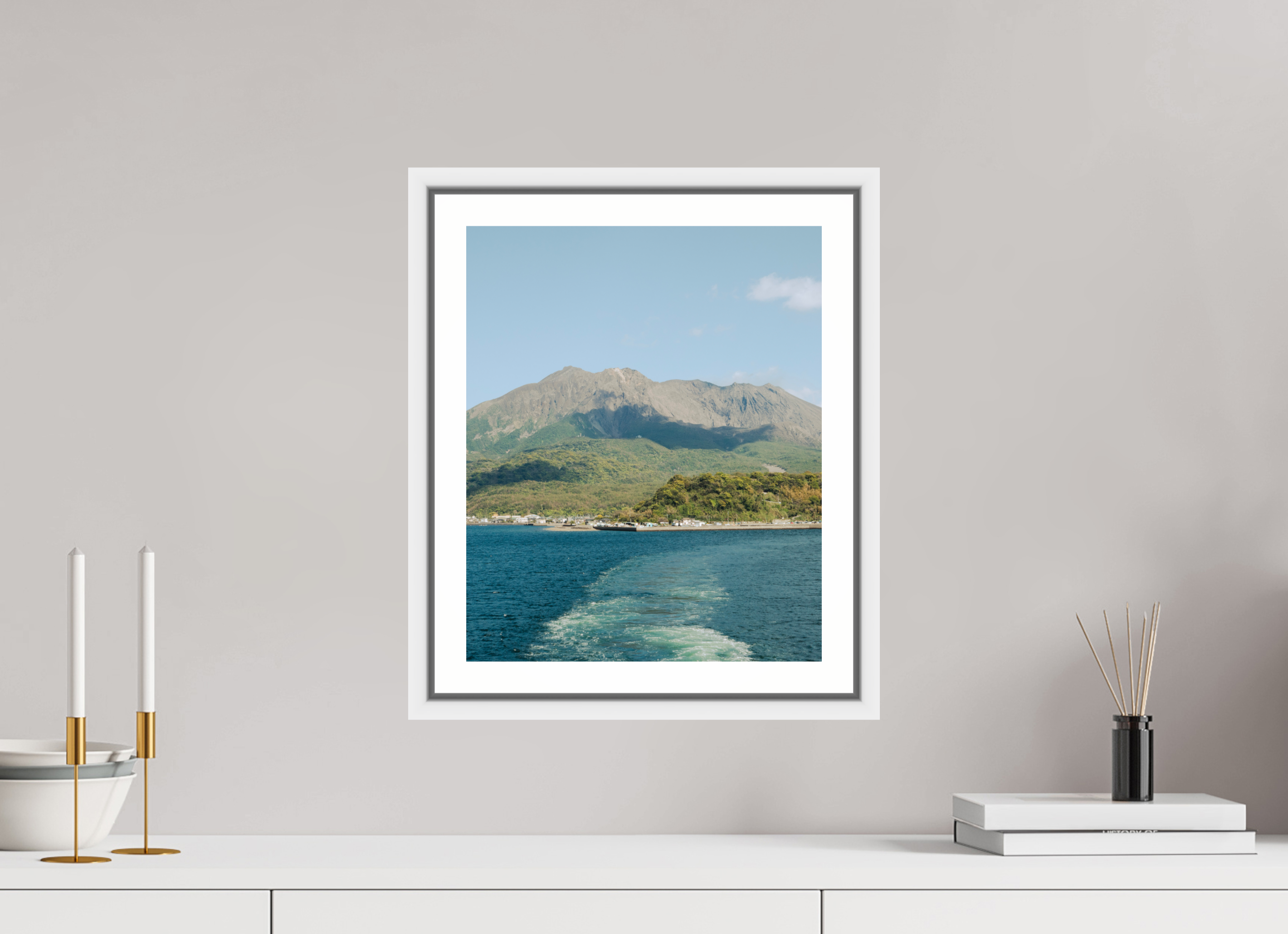 Sakurajima Island from a ferry