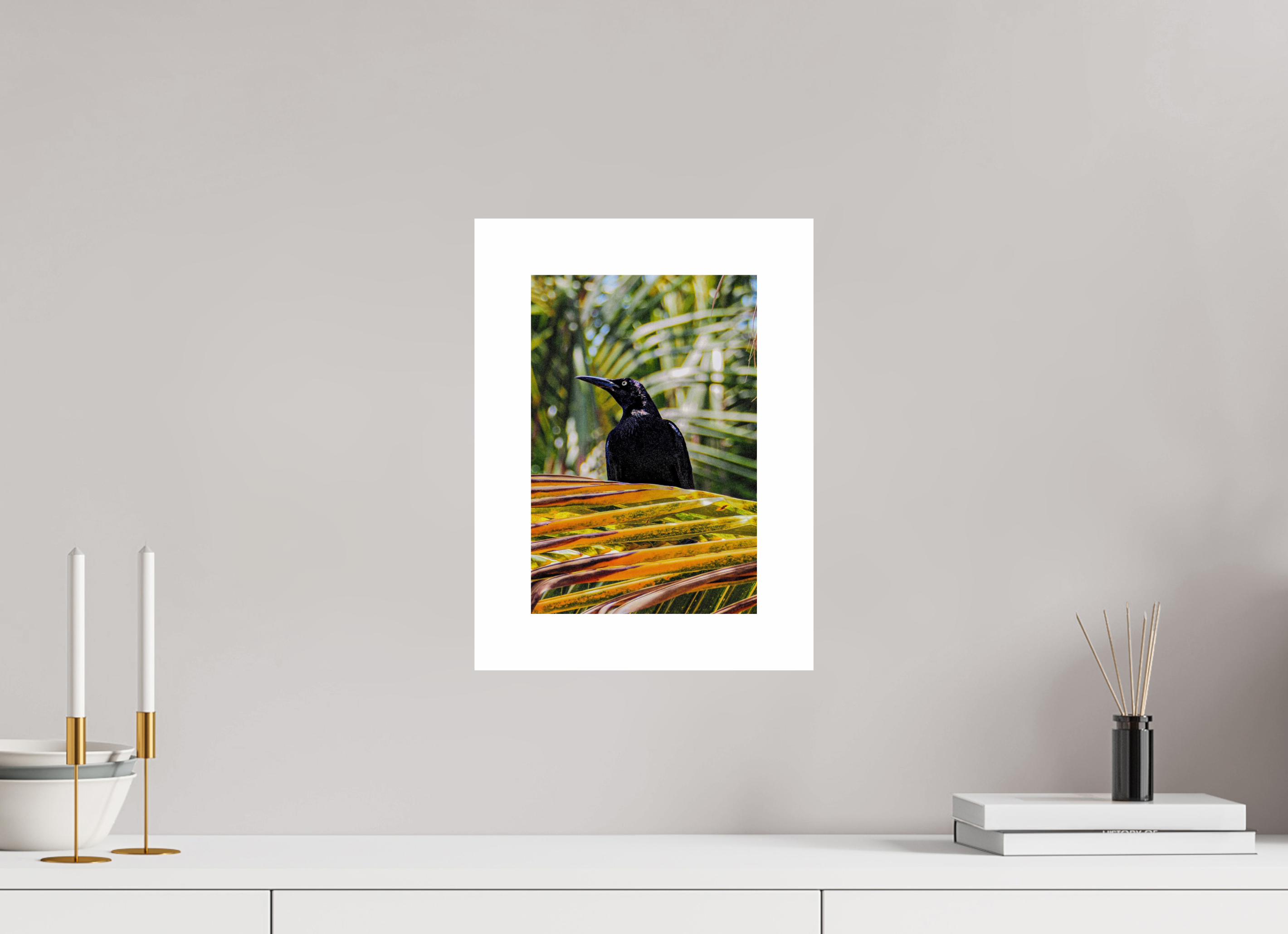 20 x 30 cm, Fuji Crystal DP II 5cm white border A bird among the trees