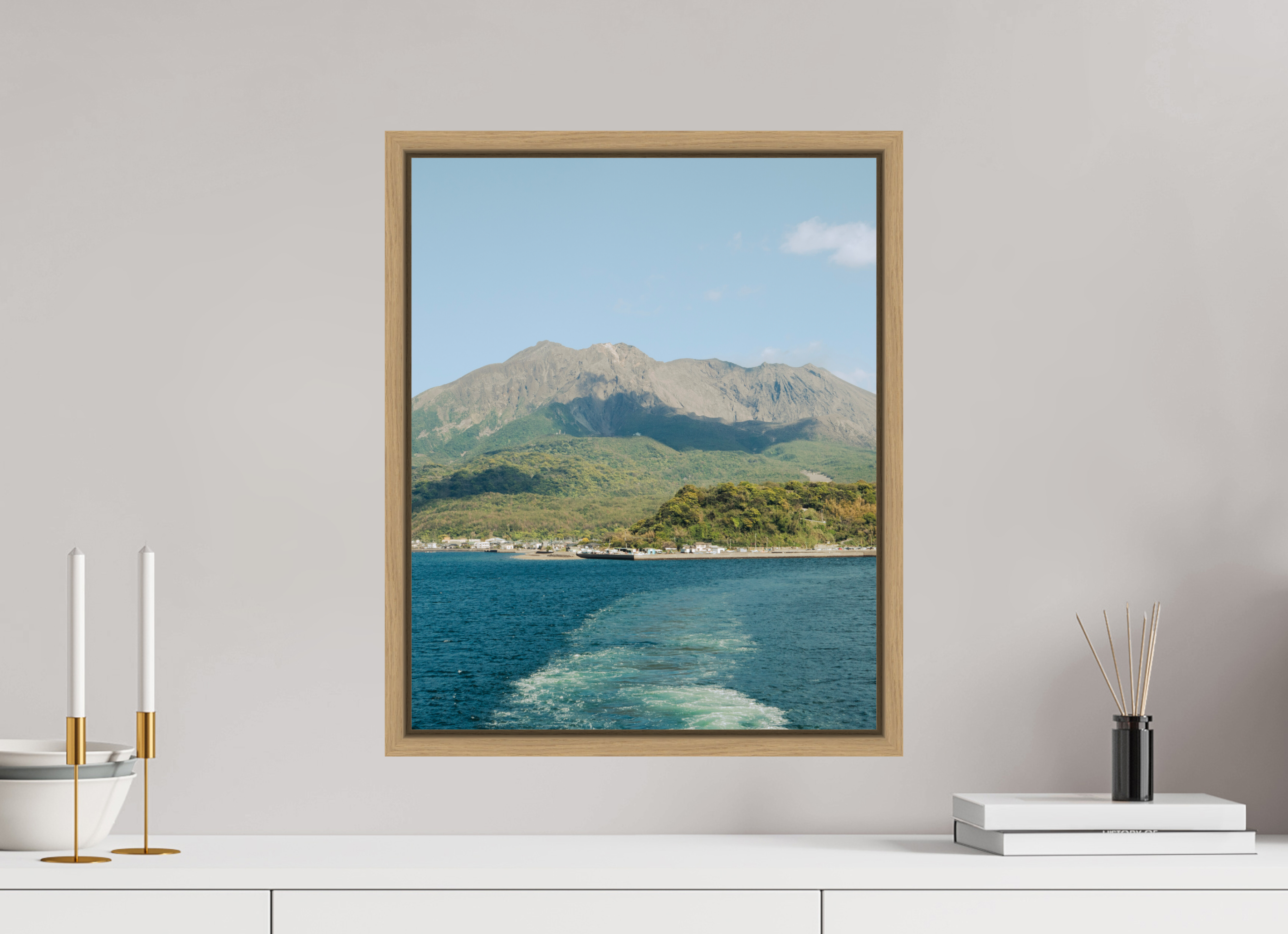 Sakurajima Island from a ferry