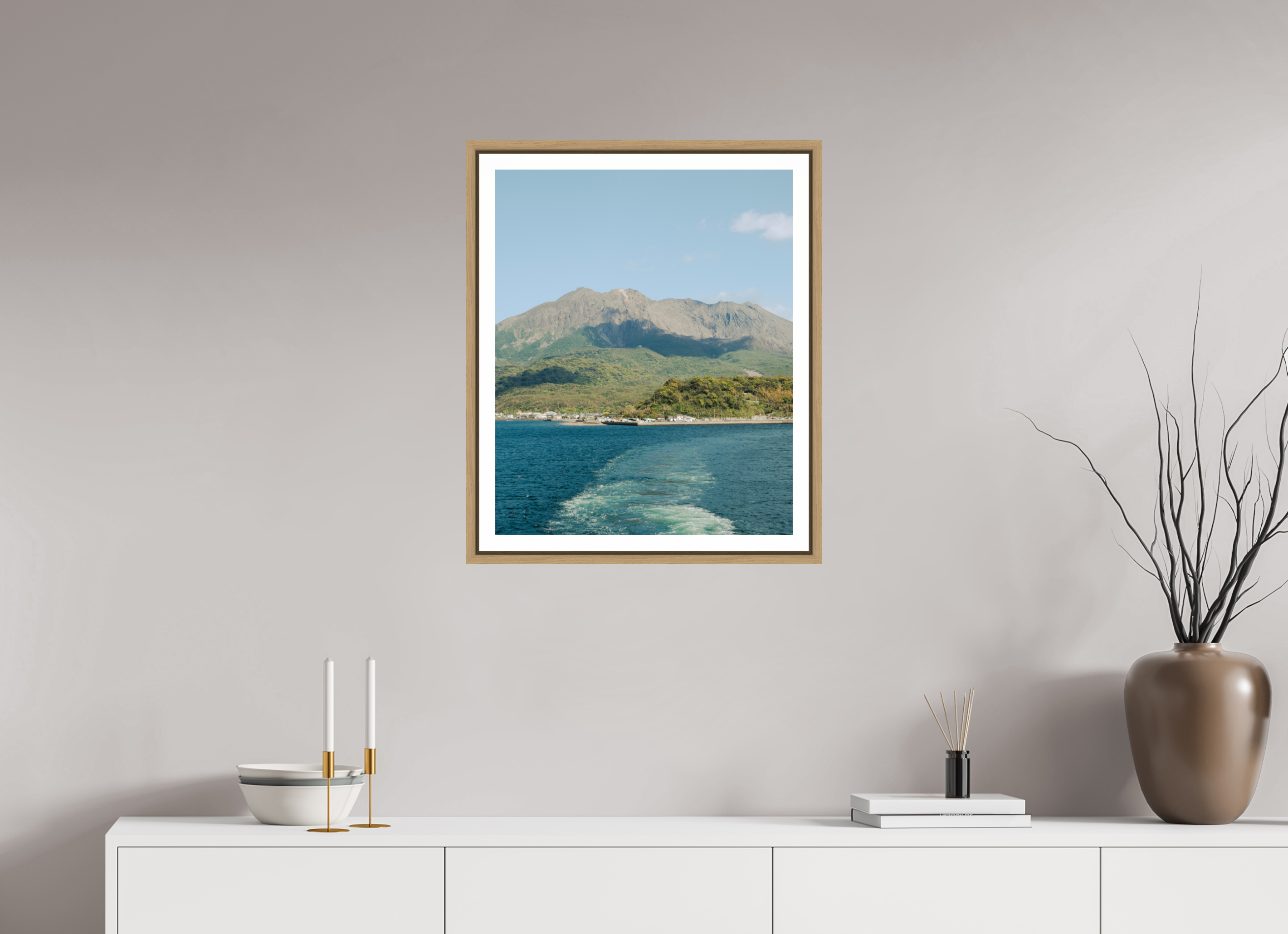 Sakurajima Island from a ferry