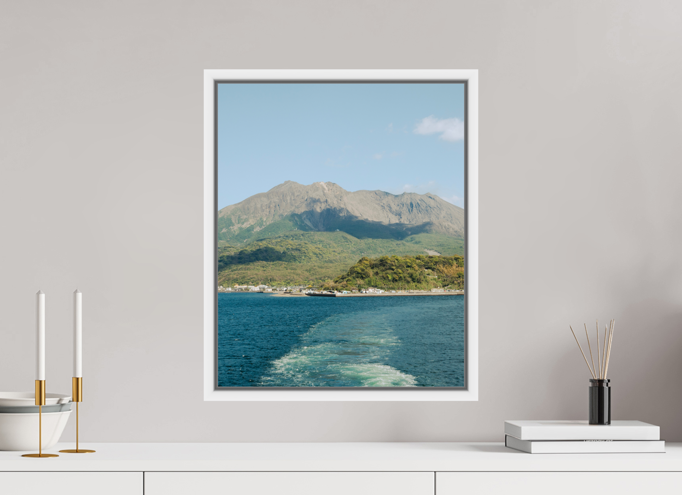 Sakurajima Island from a ferry