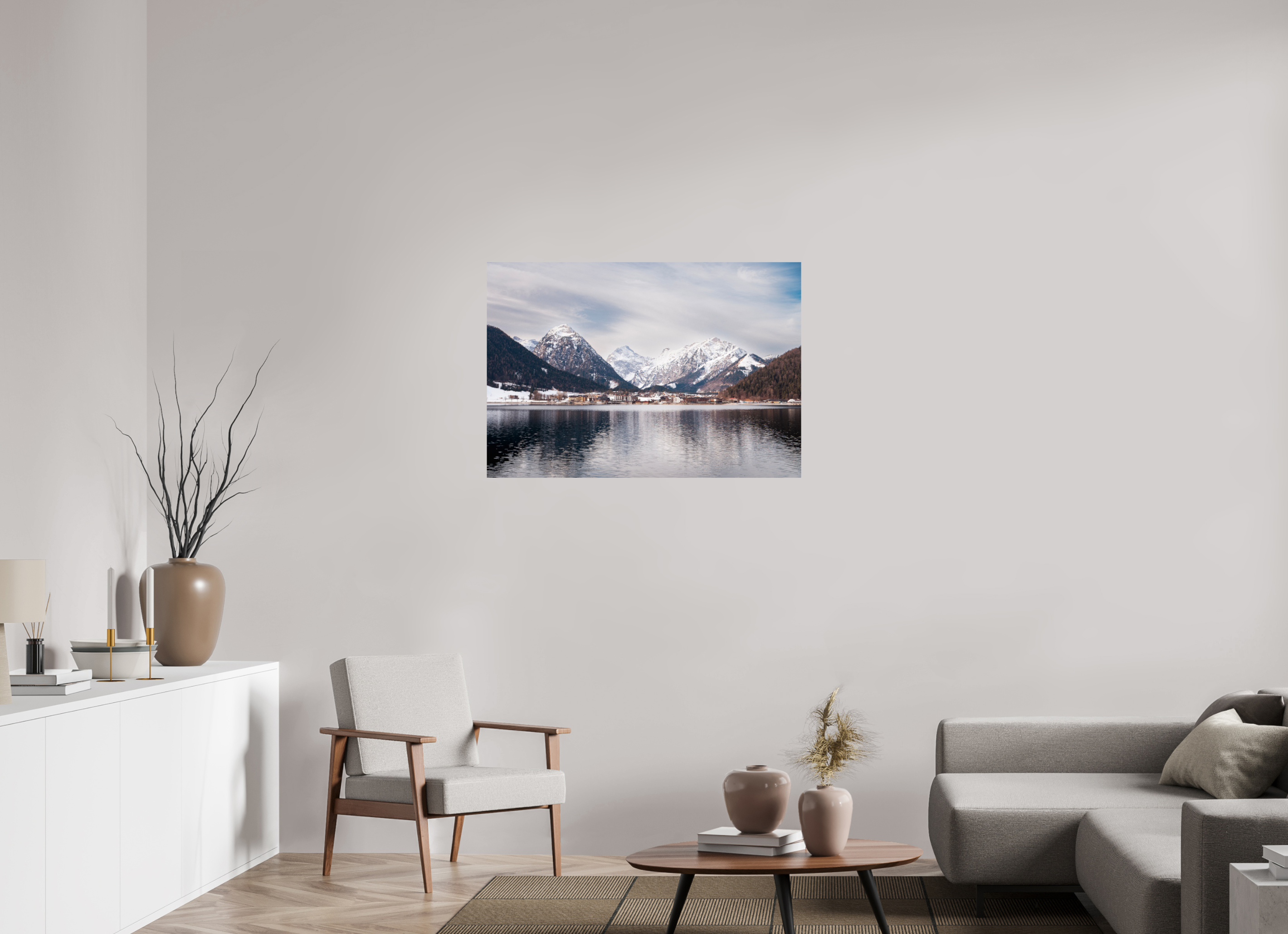 102 x 70 cm, Unframed Photo Print On Fuji Crystal DP II A village in Austria
