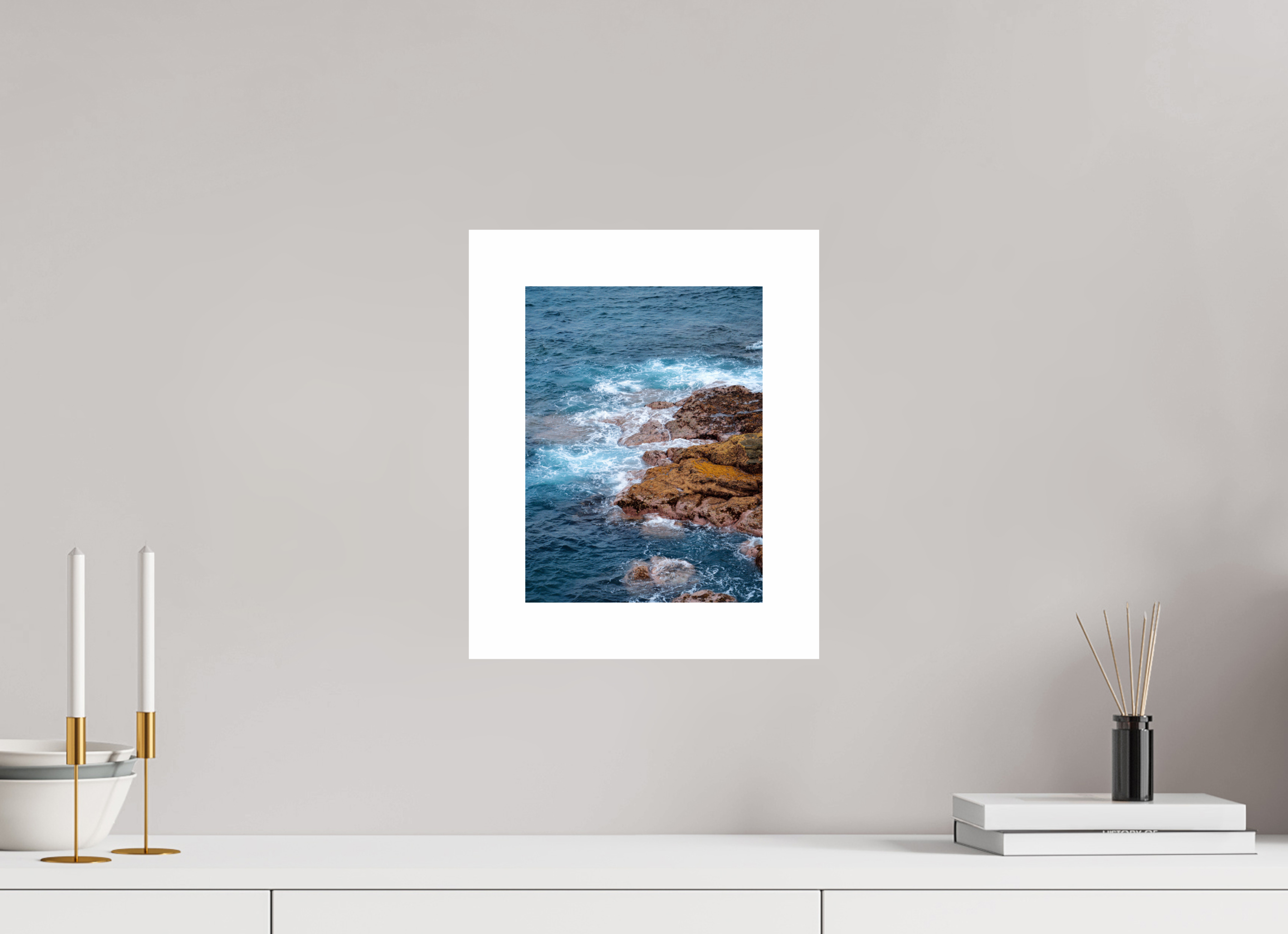 21 x 28 cm, Unframed Fuji Crystal DP II 5cm white border Canary waves
