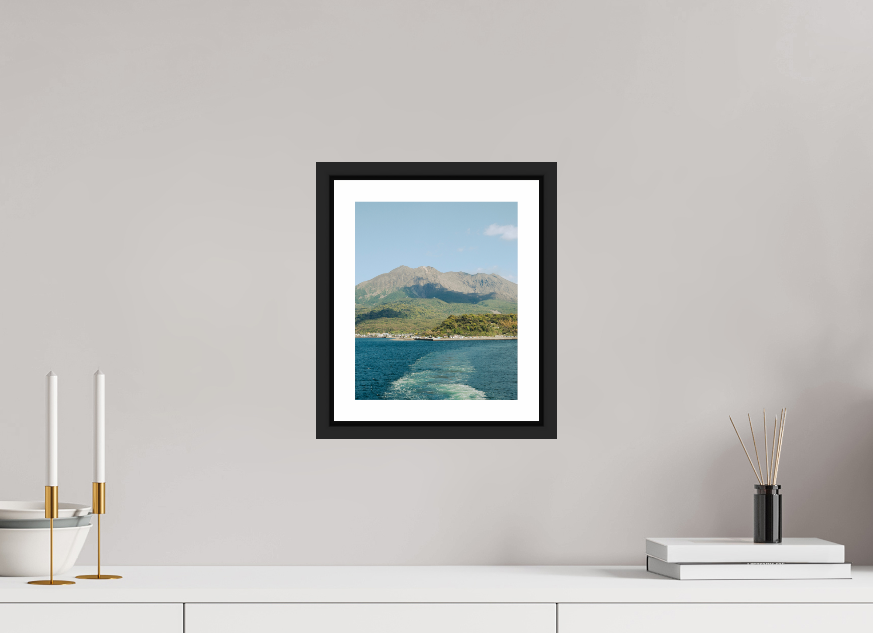 Sakurajima Island from a ferry