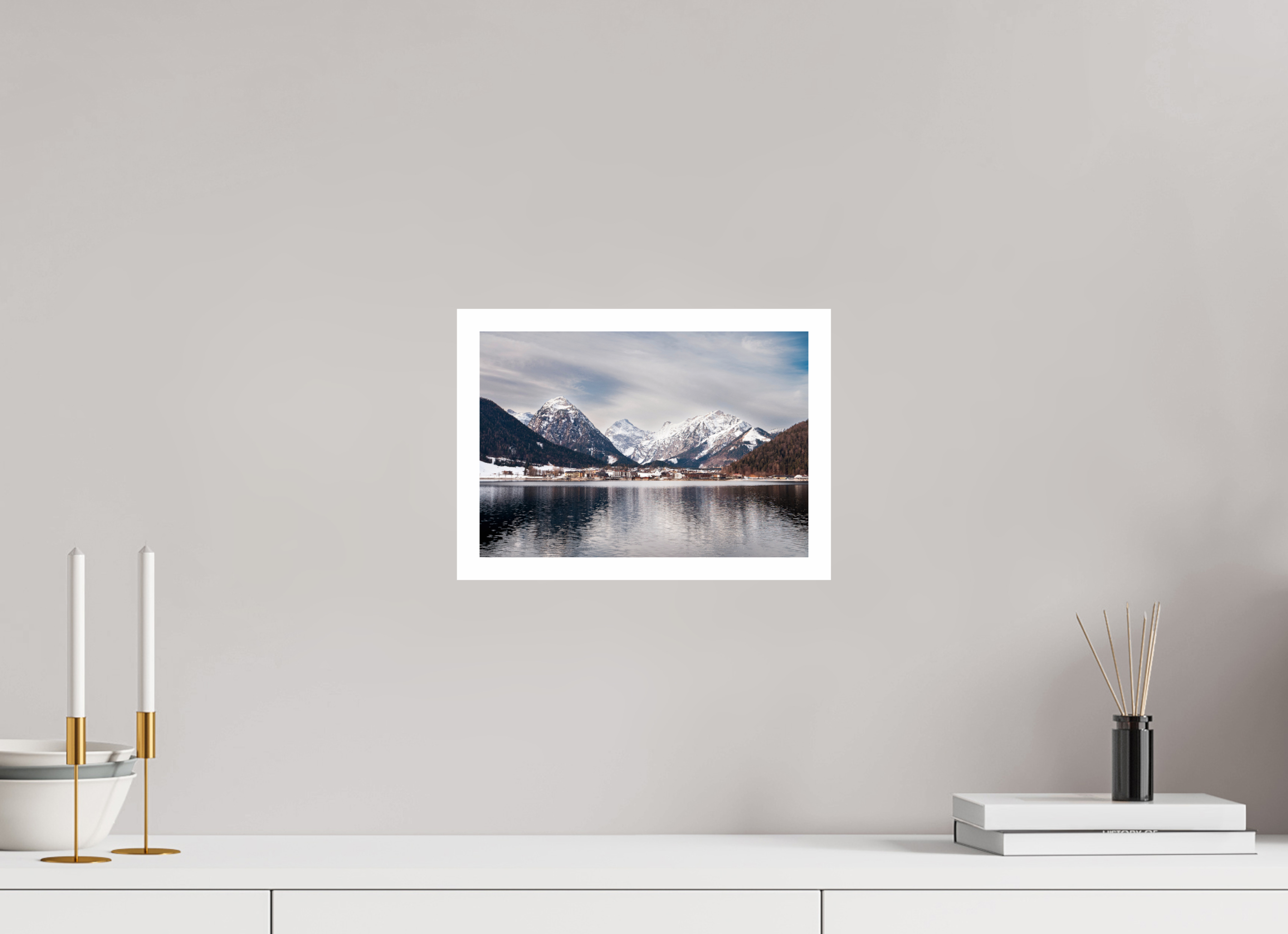 29,1 x 20 cm, Unframed Photo Print On Fuji Crystal DP II 2cm white border A village in Austria