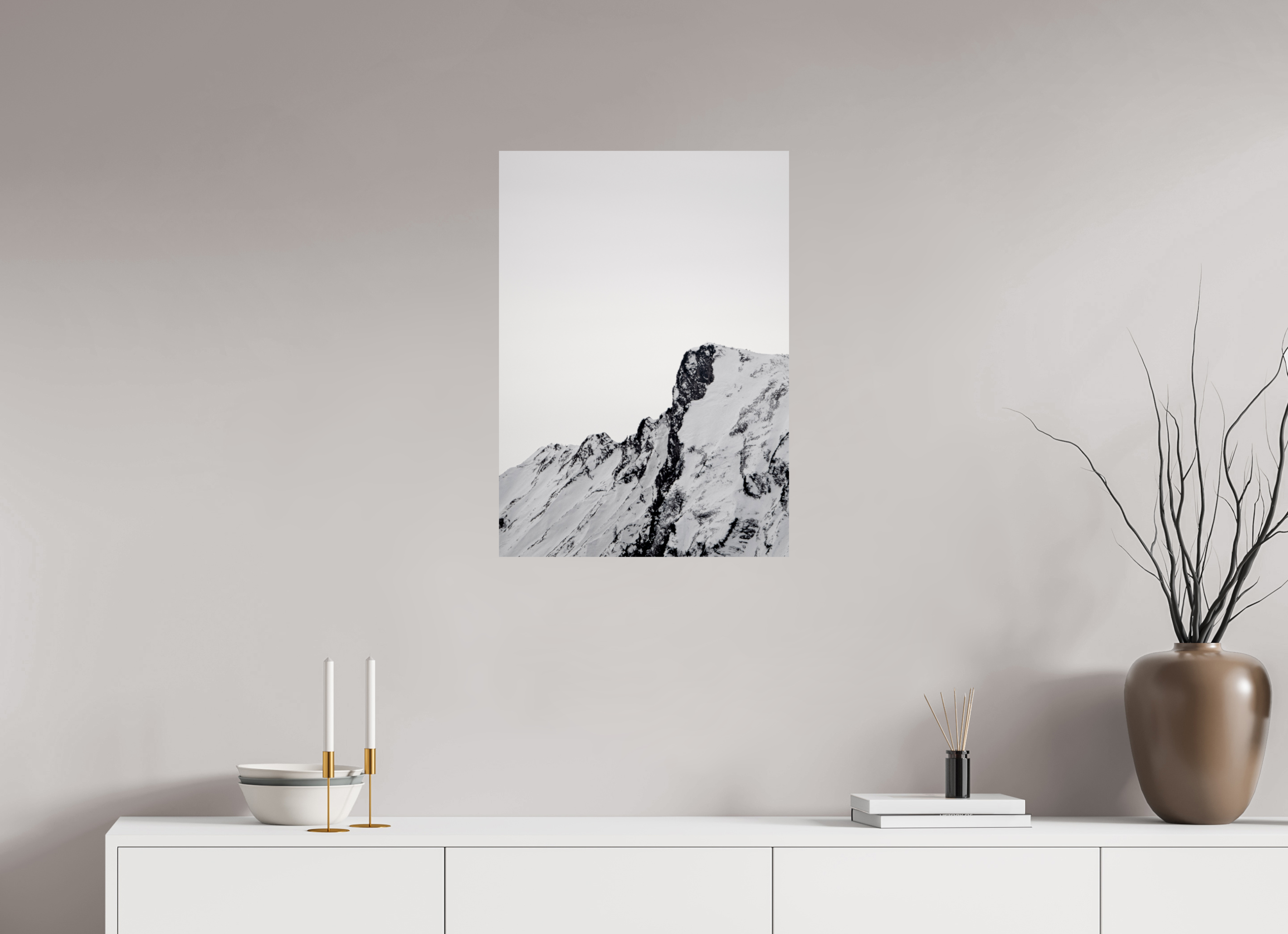 50 x 70 cm, Unframed Photo Print On Fuji Crystal DP II The snowy alps
