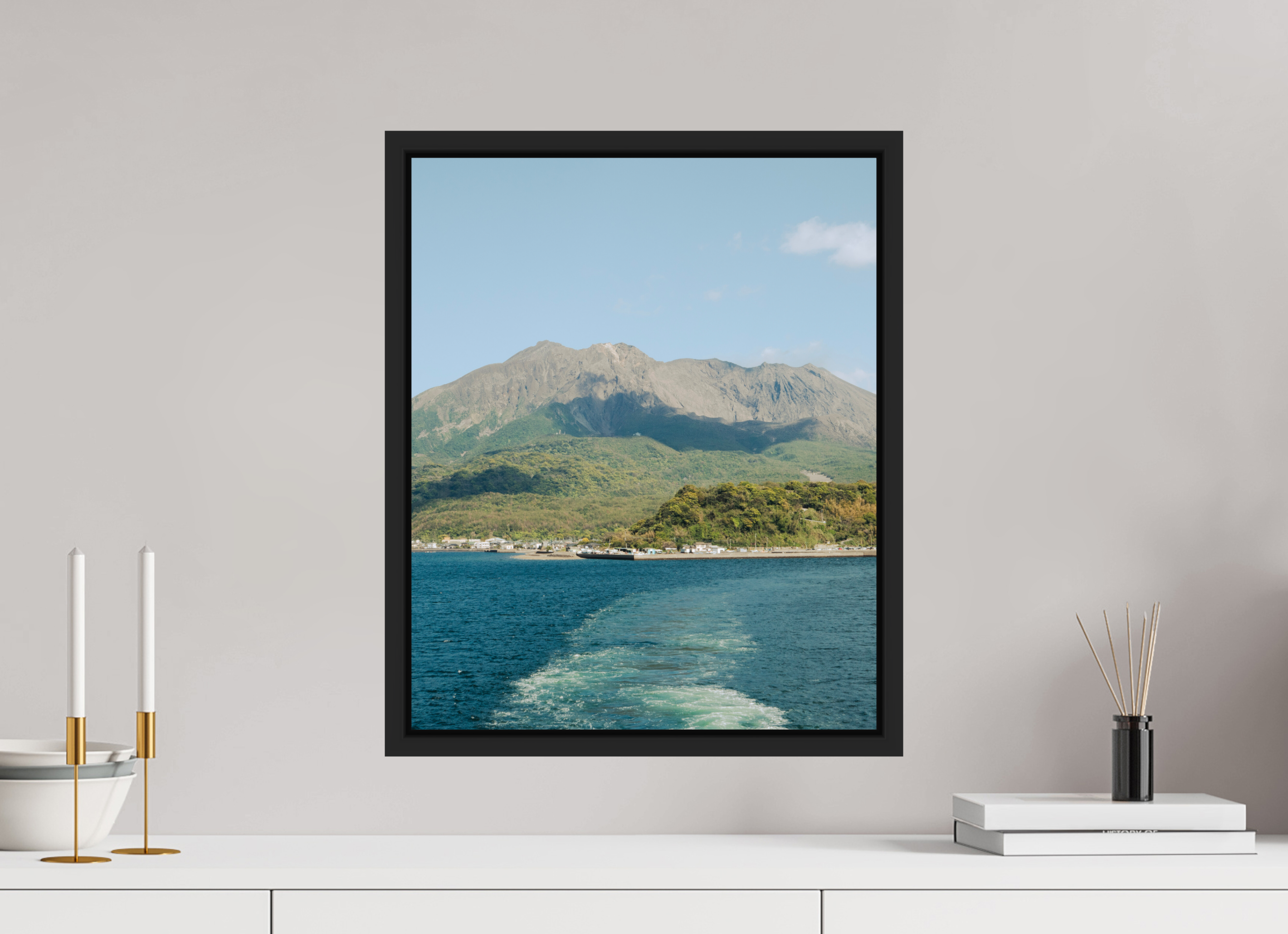 Sakurajima Island from a ferry
