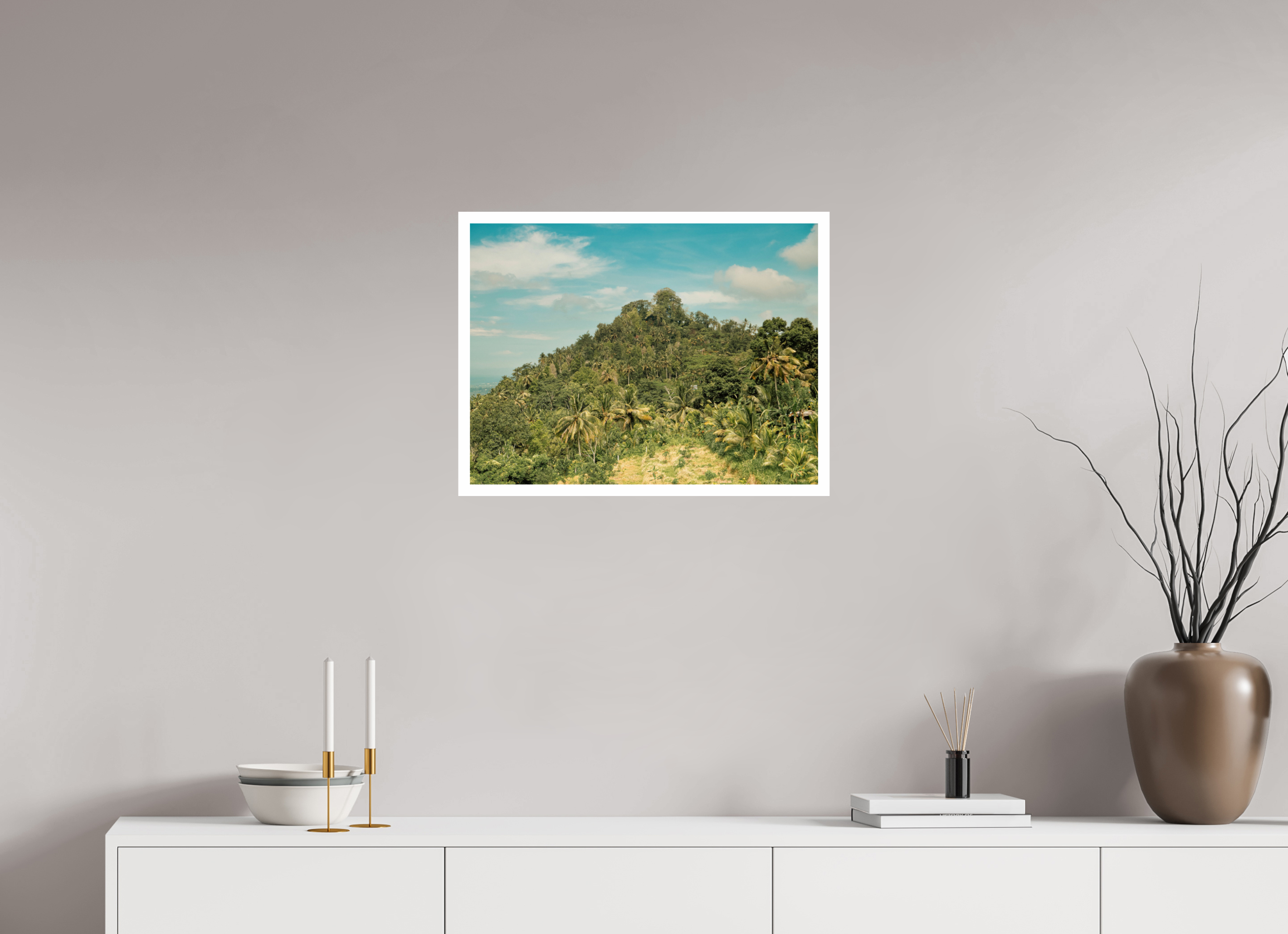 60 x 45 cm, Unframed Fuji Crystal DP II 2cm white border Tropical Bali