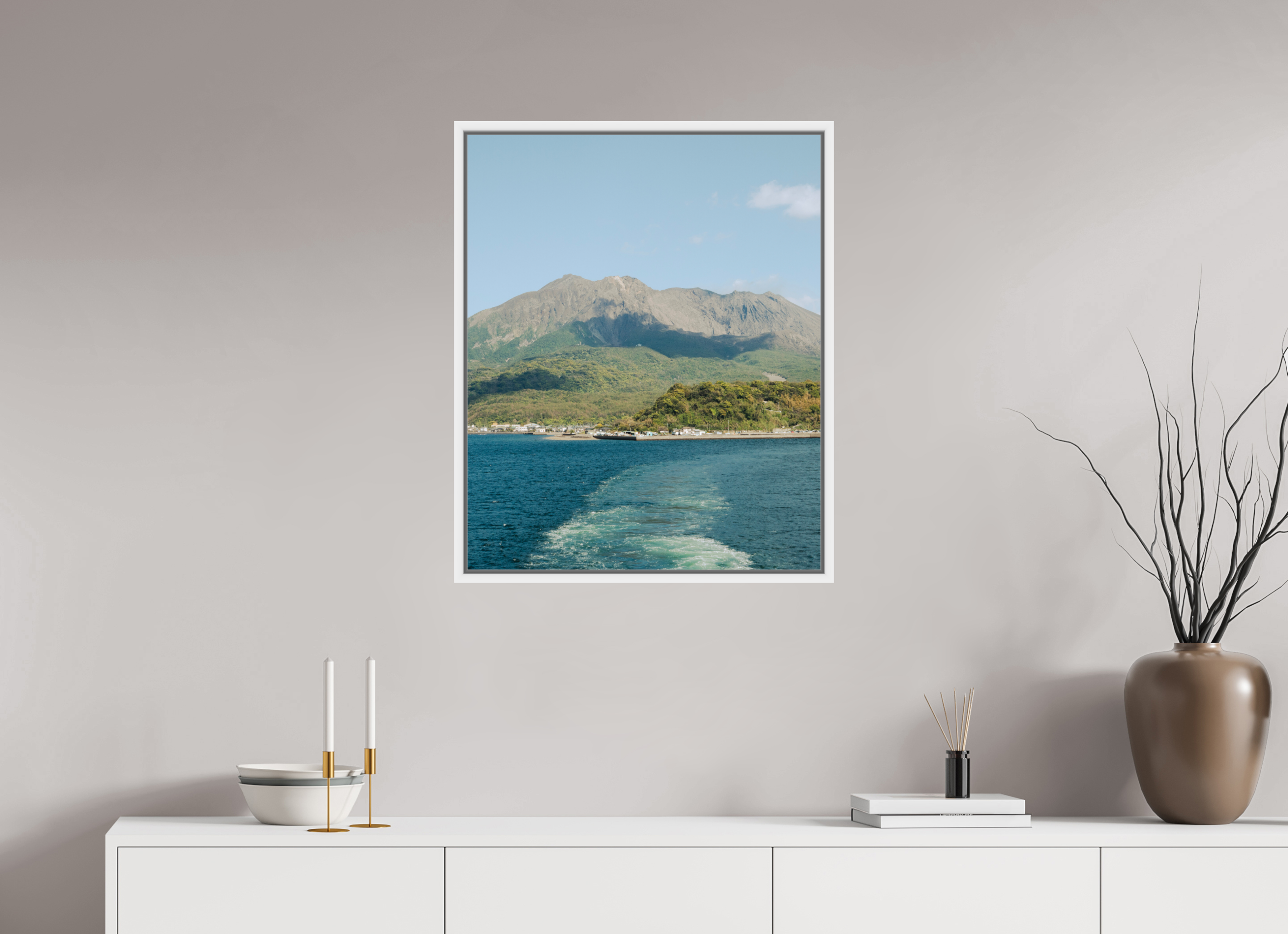 Sakurajima Island from a ferry