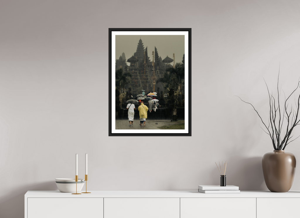 50 x 68,2 cm, Framed black matte with border Heading to the ceremony