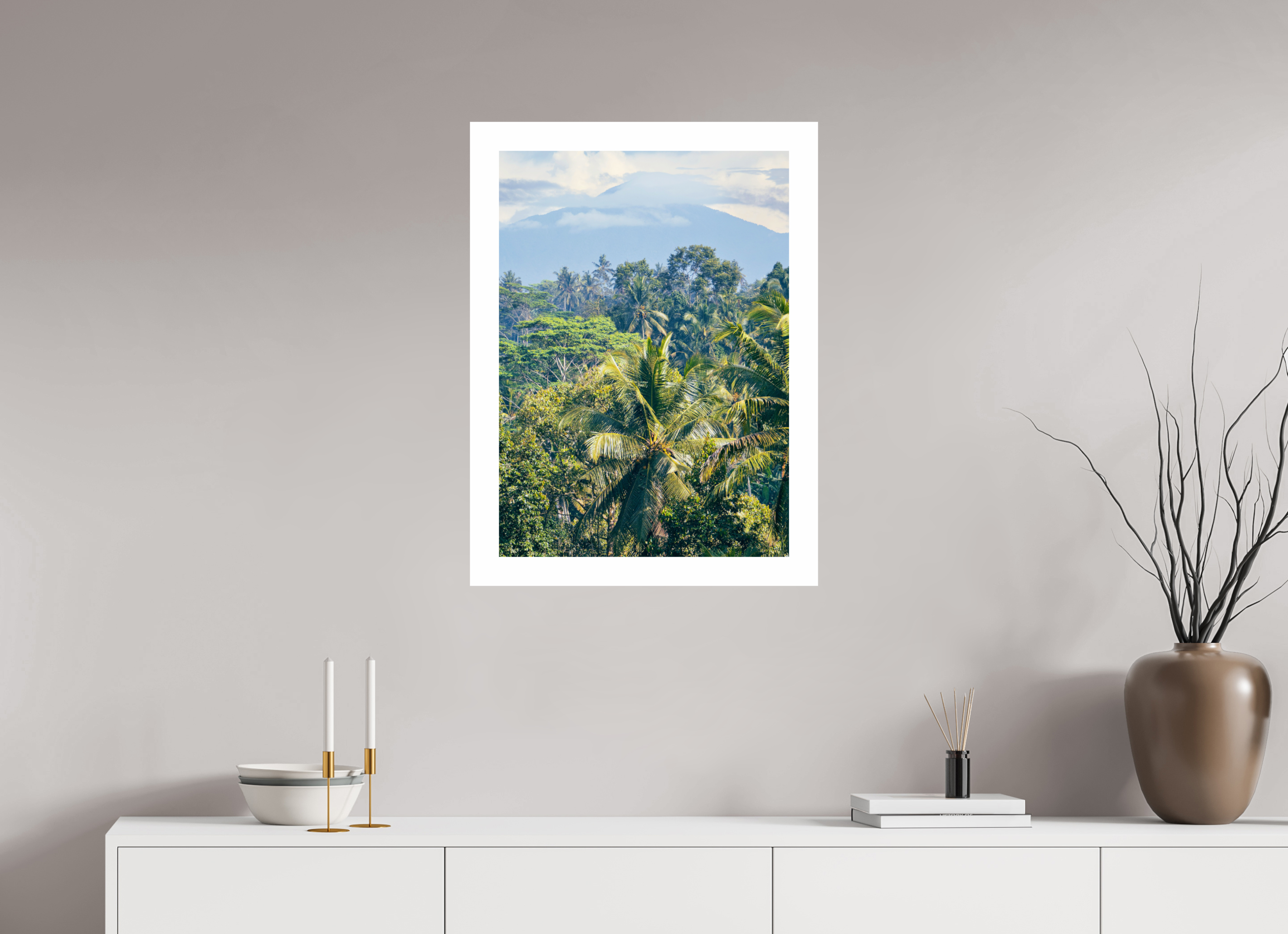 50 x 70 cm, Unframed Photo Print On Fuji Crystal DP II 5cm white border Onlooking the mountains