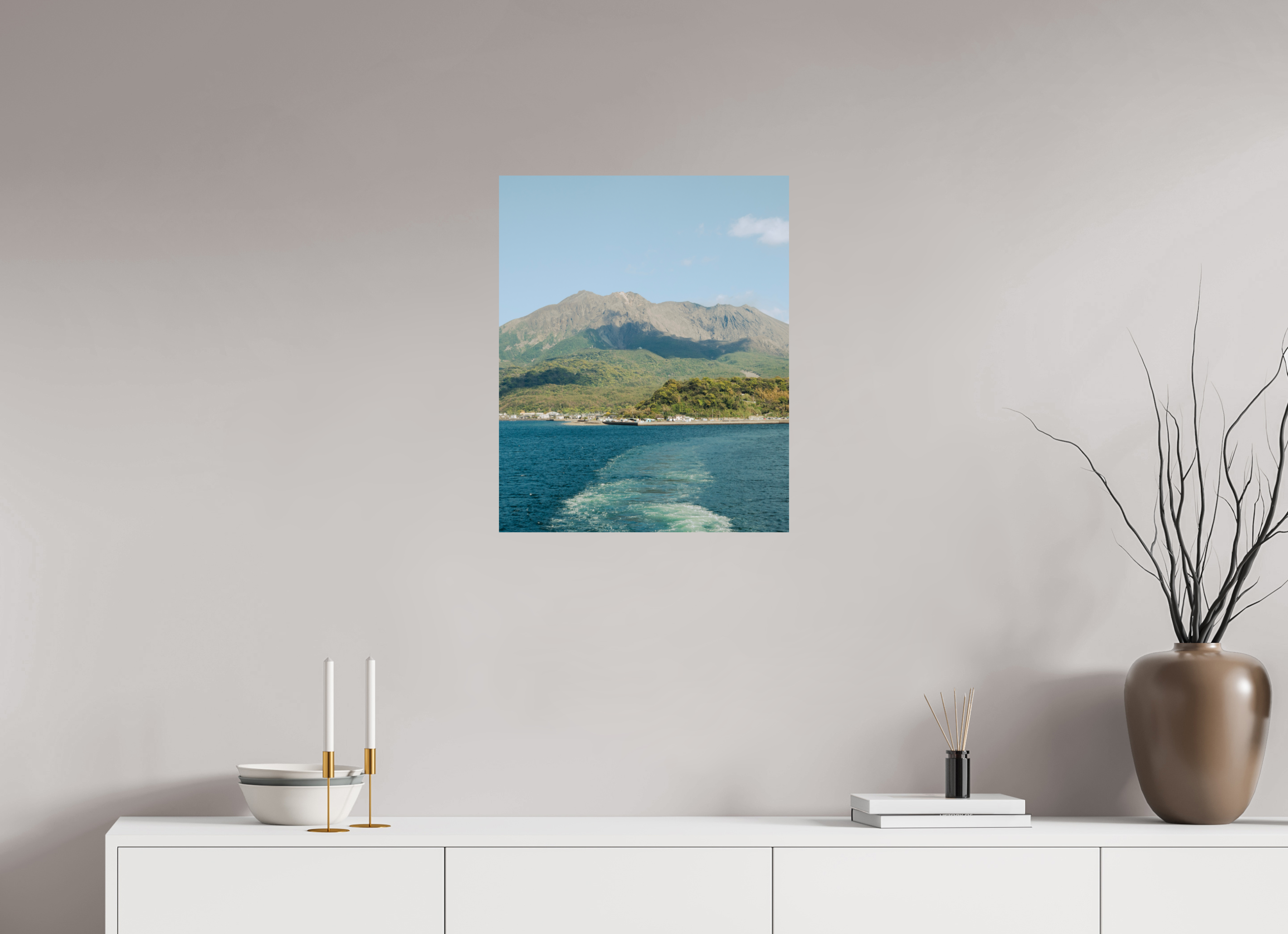 Sakurajima Island from a ferry