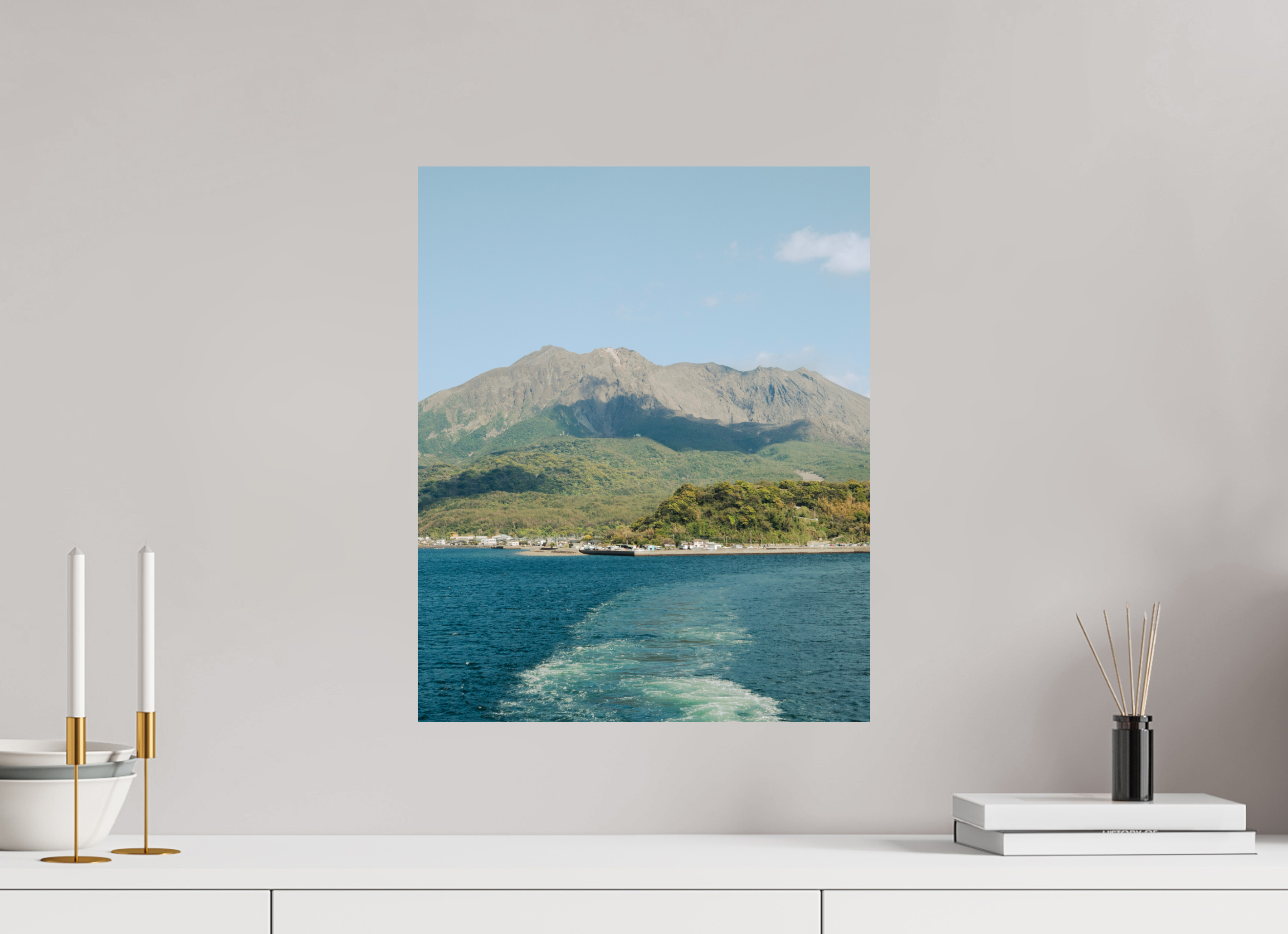 Sakurajima Island from a ferry