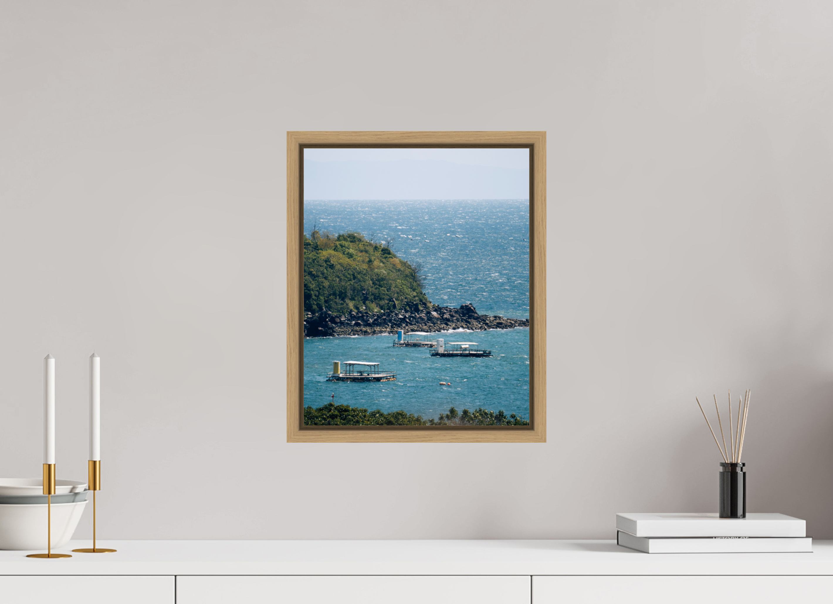 Boats off of Sakurajima Island