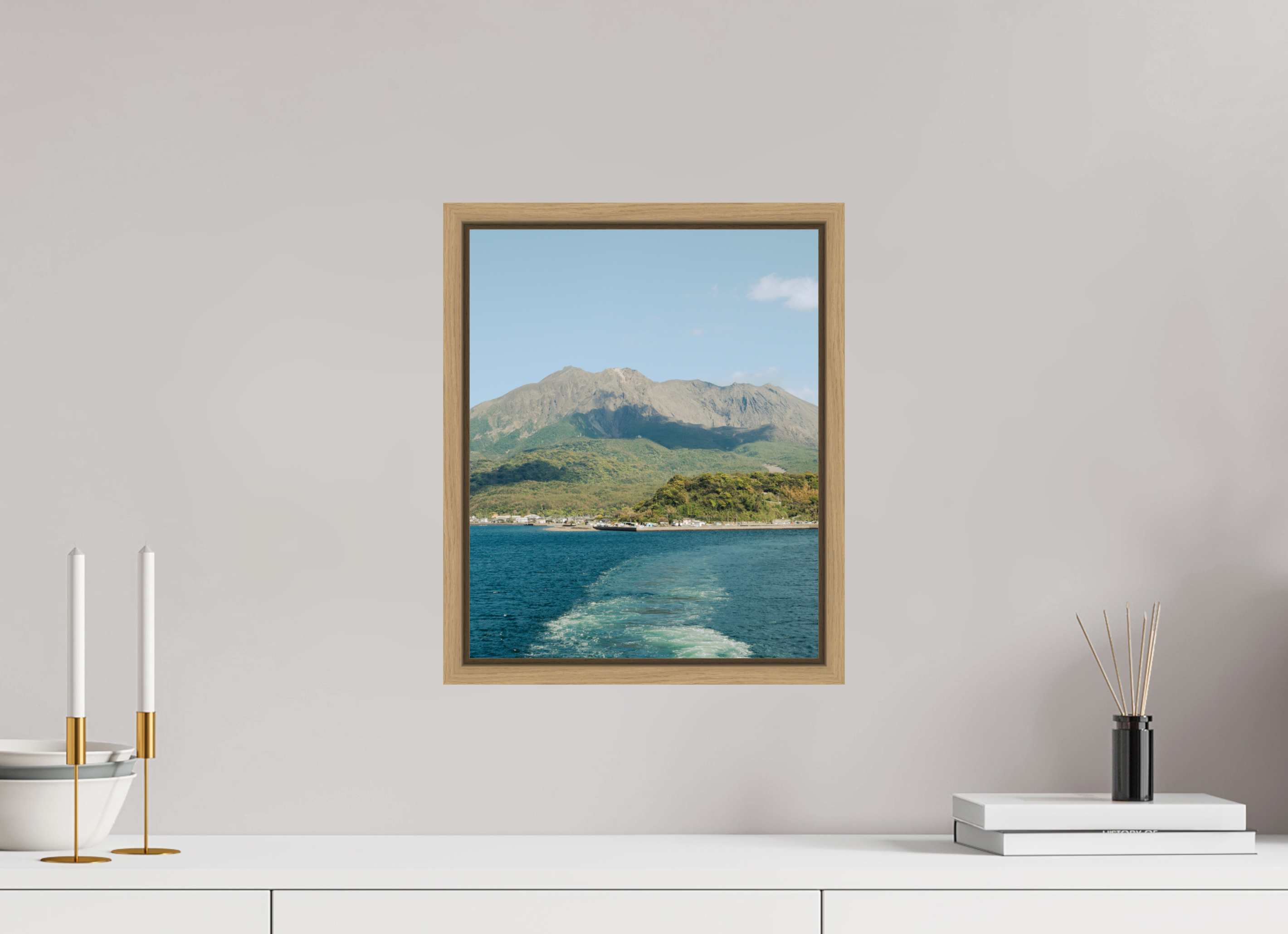 Sakurajima Island from a ferry