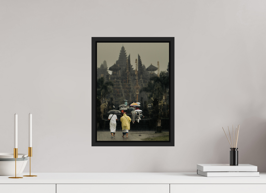 30 x 40,9 cm, Framed black matte fullbleed Heading to the ceremony