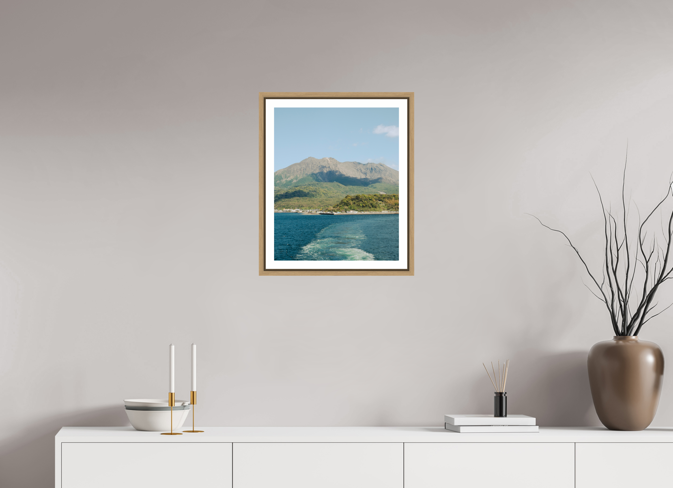 Sakurajima Island from a ferry