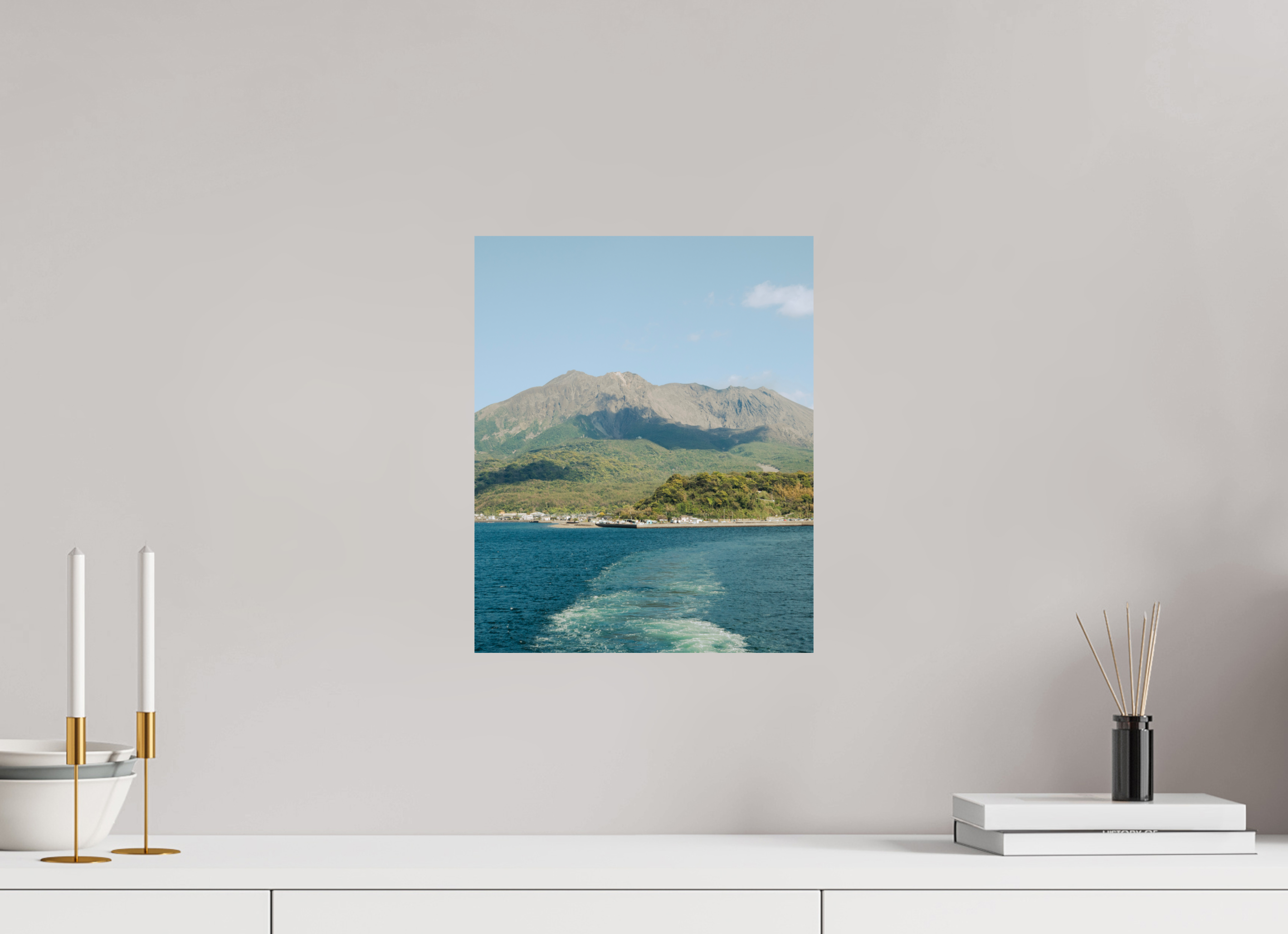 Sakurajima Island from a ferry