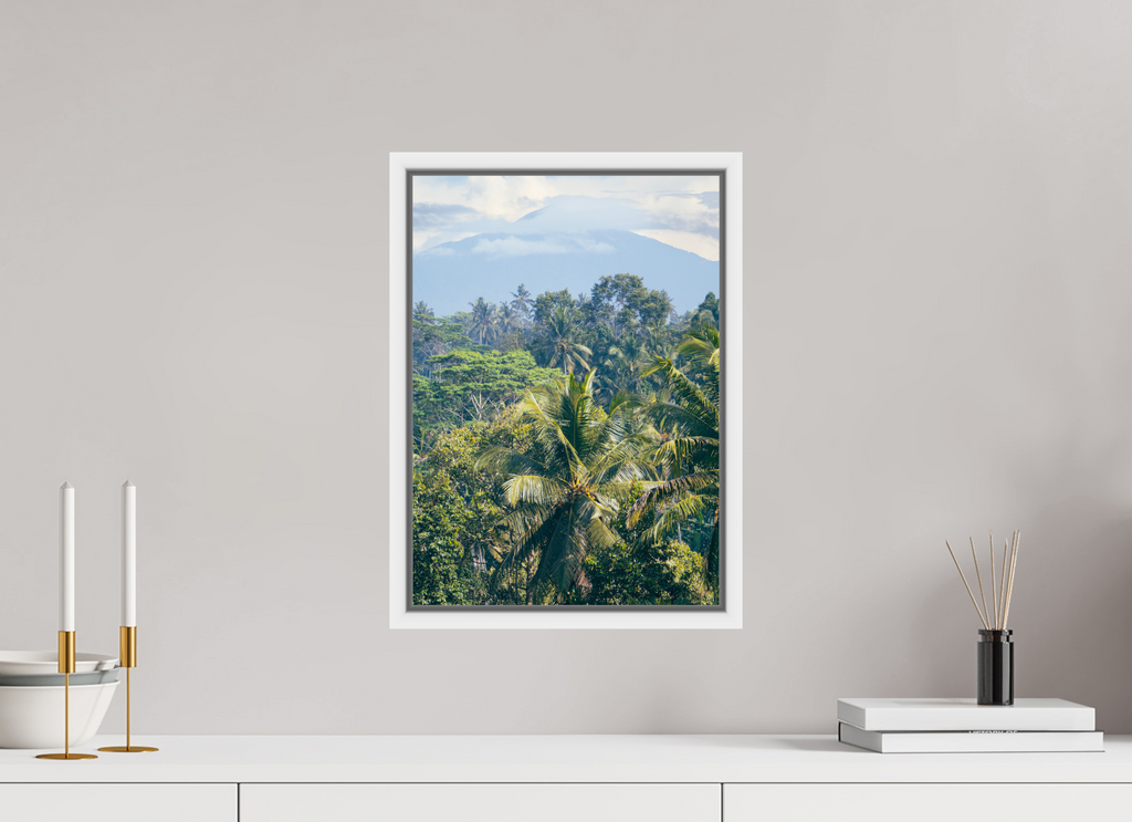 30 x 42 cm, Framed white fullbleed Onlooking the mountains