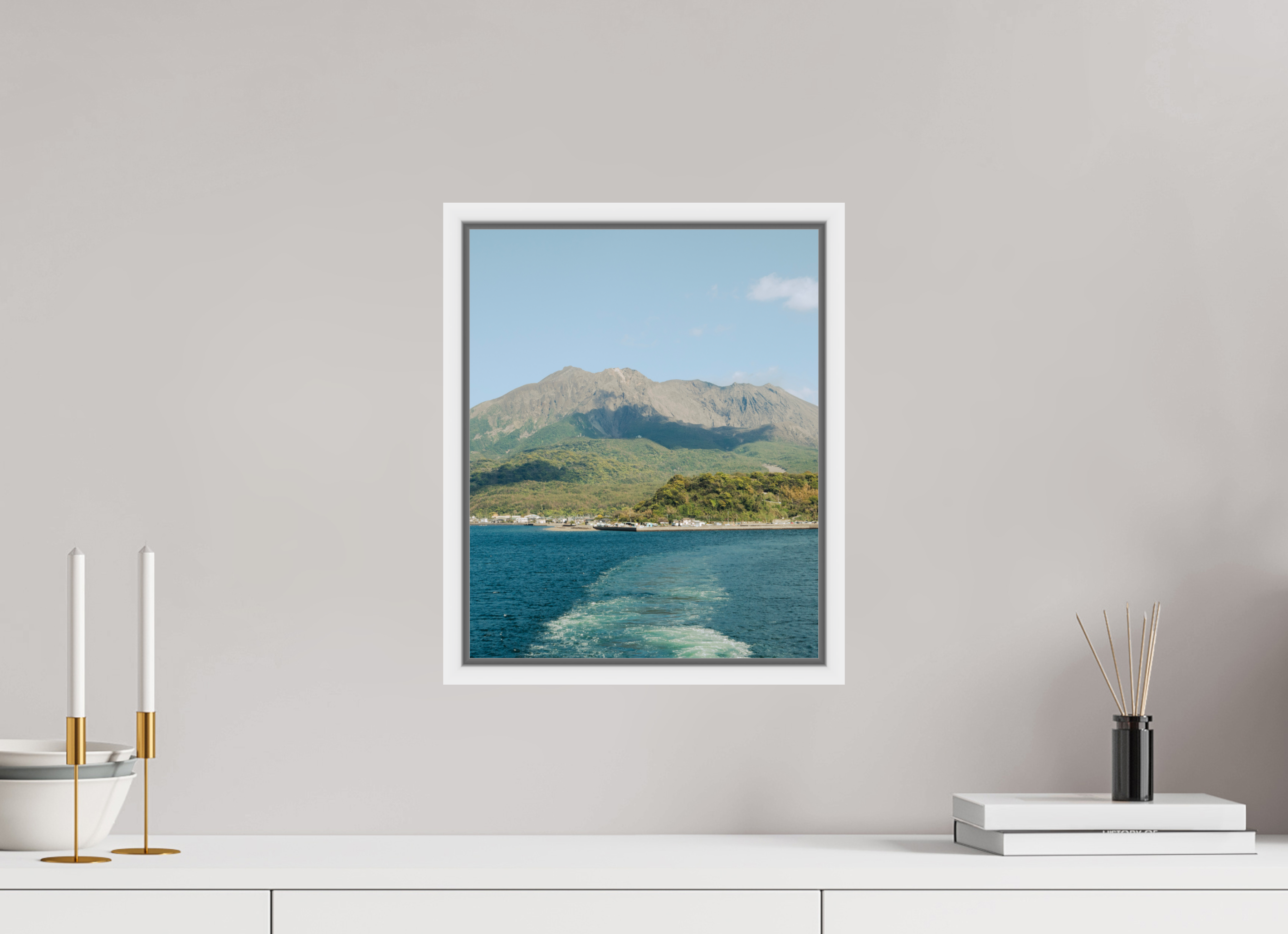 Sakurajima Island from a ferry