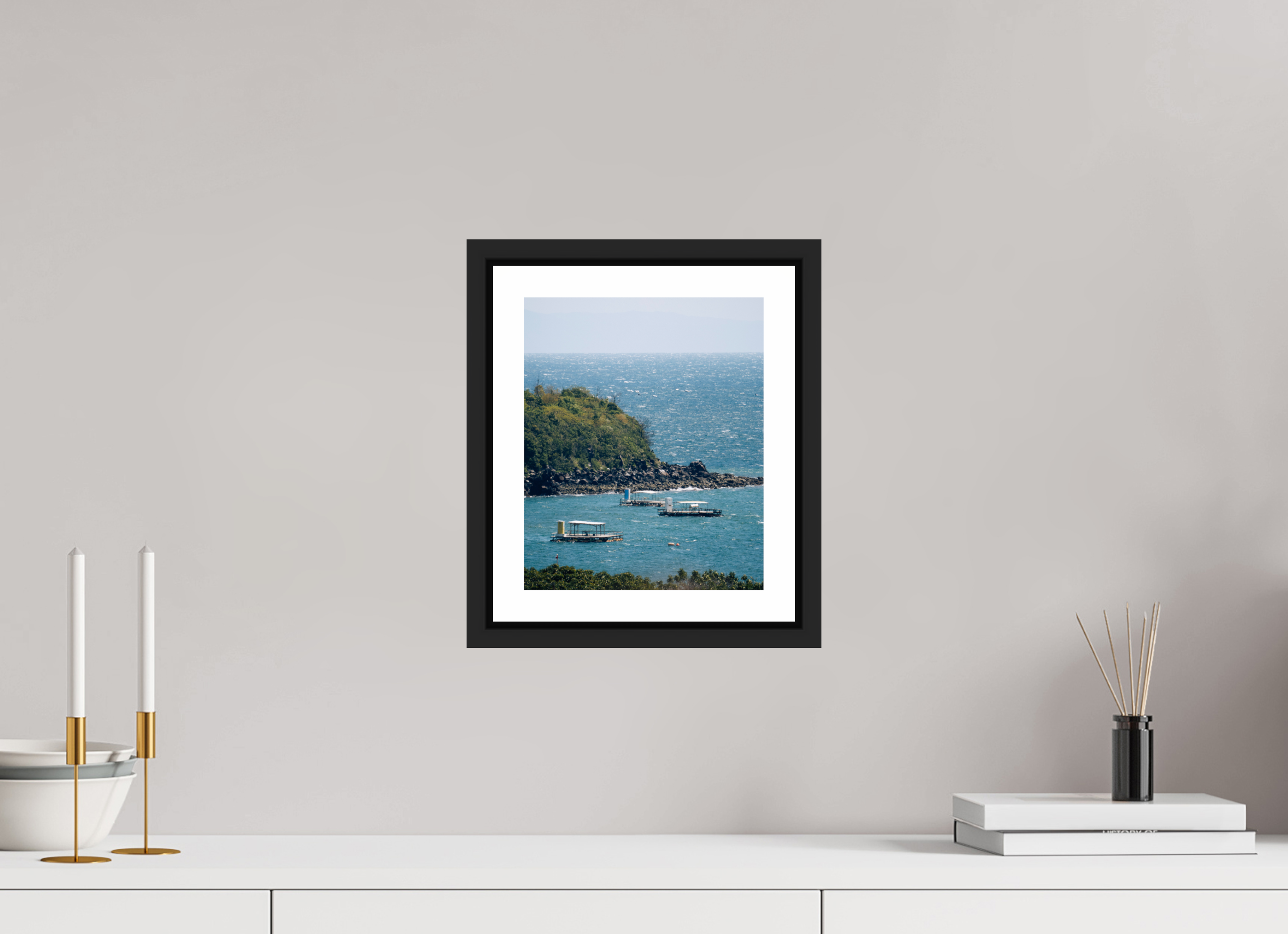 Boats off of Sakurajima Island